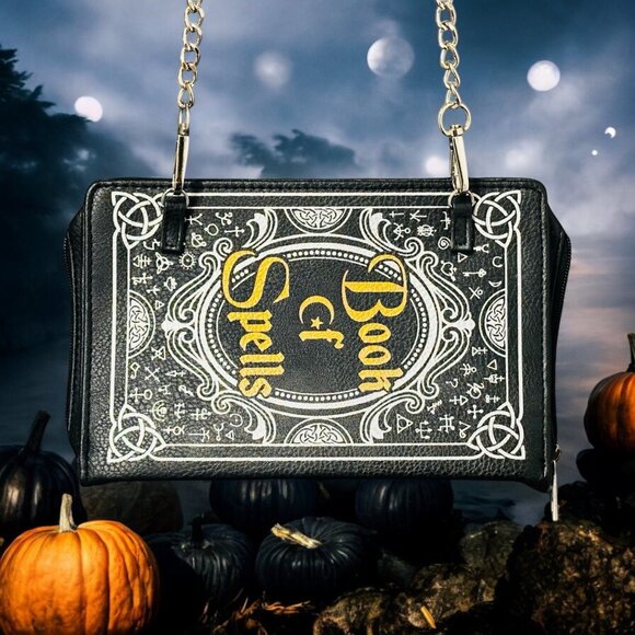 Halloween Purse/Crossbody w/Chain Strap - Book of Spells - Picture 2 of 7